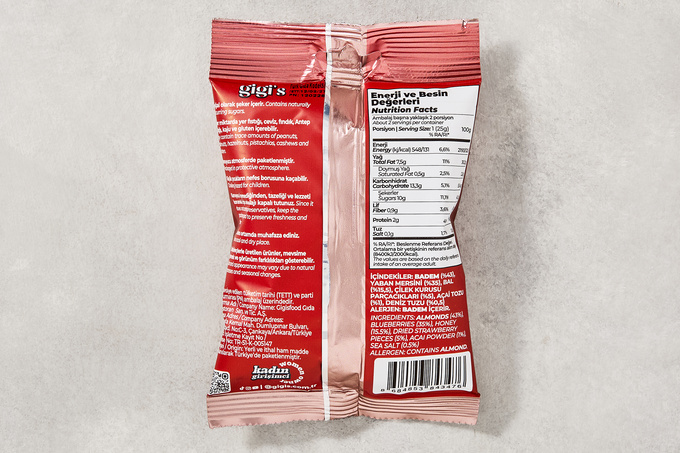 Badem ve Yaban Mersinli Ballı Atıştırmalık 50 g