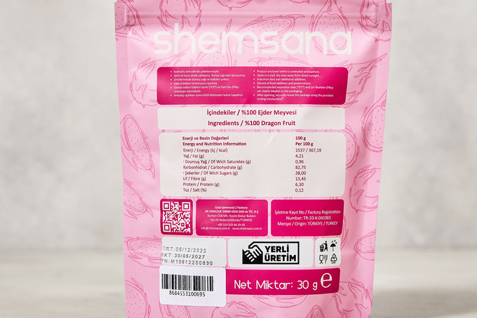 Fırında Kurutulmuş Ejder Meyvesi 30 g