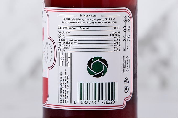 Red Yuzu Kombucha (Yuzulu Fermente Çay) 330 ml