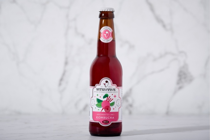 Pancar ve Misket Limonlu Kombucha (Fermente Çay) 330 ml
