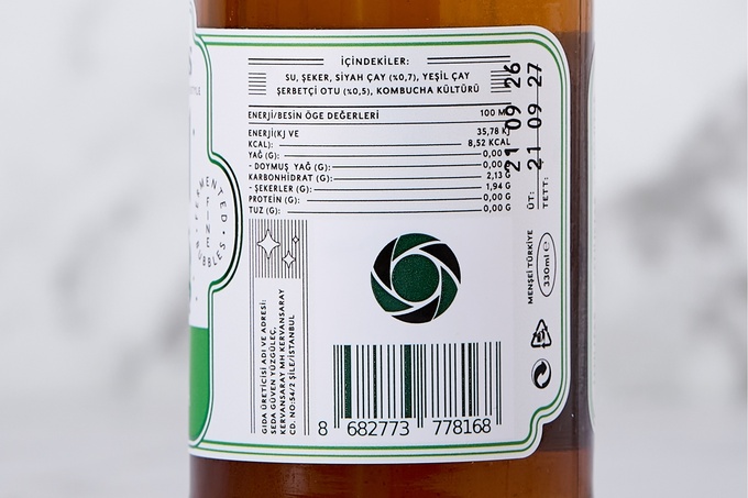 Şerbetçi Otlu Kombucha (Fermente Çay) 330 ml