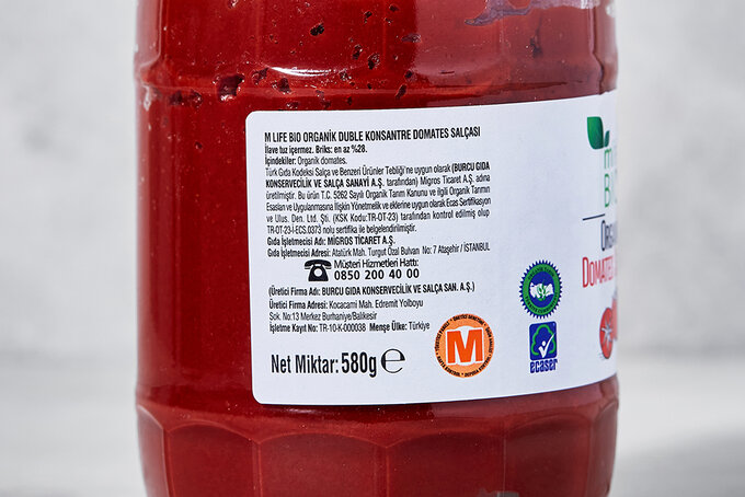 Organik Domates Salçası 580 g