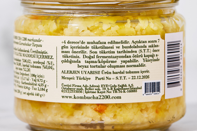 Laktofermente Karnabahar Zerdeçal Turşusu 440 g