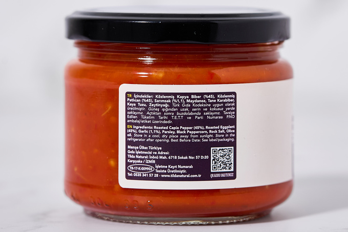 Közlenmiş Patlıcanlı Kapya Biber Sosu 300 g