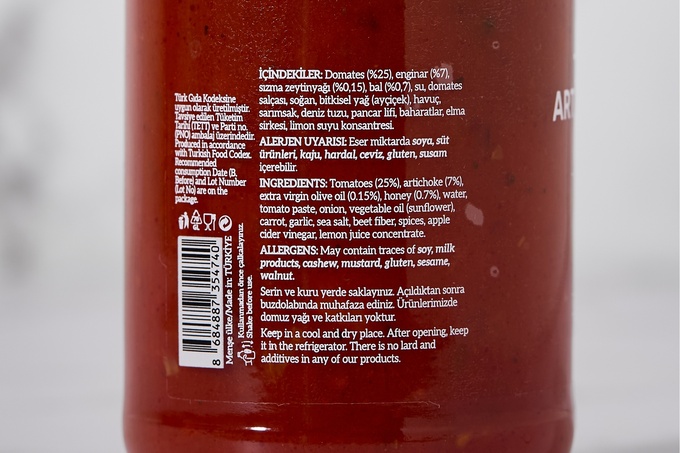 Enginarlı ve Domatesli Makarna Sosu 340 g