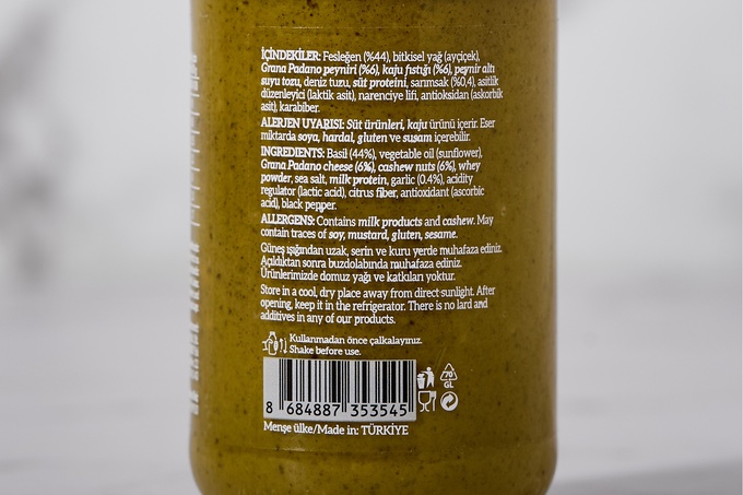 Basil Pesto Sauce (Fesleğenli Pesto Sos) 190 g