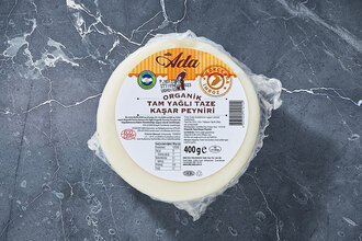 Organik Tam Yağlı Taze Kaşar Peyniri 400 g