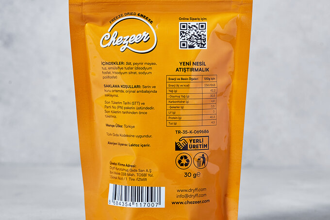 Peynir Cipsi Çubuk (Dondurularak Kurutulmuş) 30 g