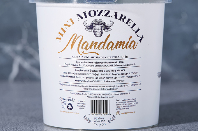 %100 Manda Mini Mozzarella 250 g