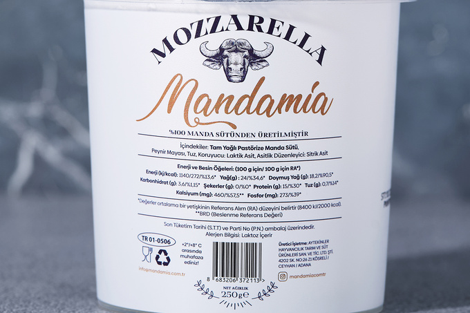 %100 Manda Mozzarella Peyniri 250 g