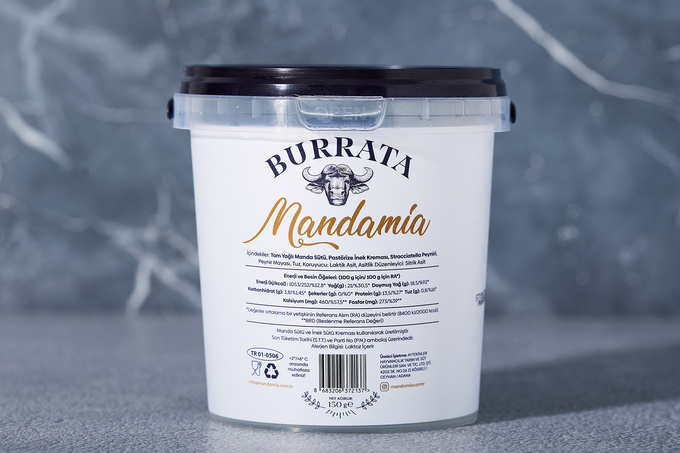 %100 Manda Tam Yağlı Burrata Peyniri 150 g