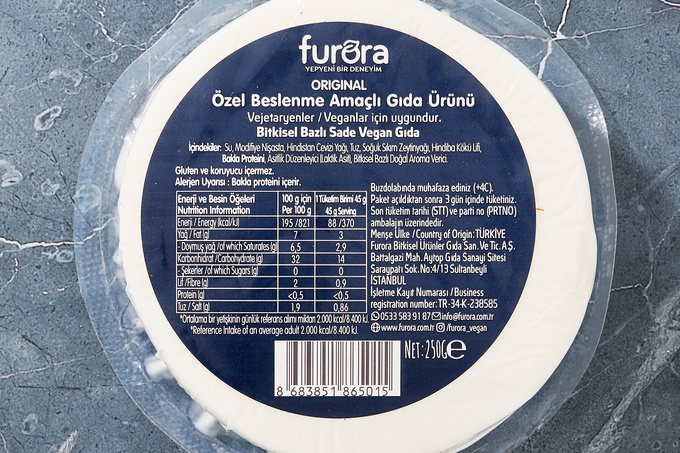 Original Bitki Bazlı Sade Vegan Gıda 250 g