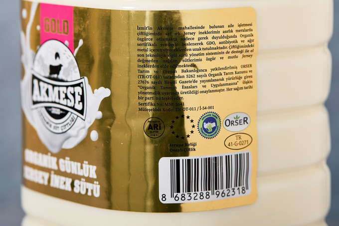 Gold Organik Jersey Günlük Pastörize Süt 3 L