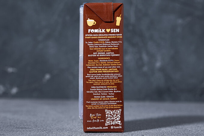 Çikolata ve Fındıklı Bitki Bazlı içecek 200 ml