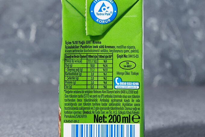 Krema %18 Yağlı 200 ml
