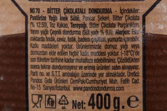 N70 Bitter Çikolatalı Dondurma 400 g | Tazedirekt