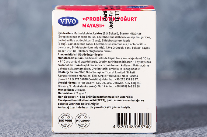Probiyotik Yoğurt Mayası 4 x 1 g