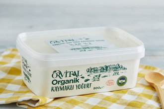 Organik Tam Yağlı Kaymaklı Yoğurt 900 g