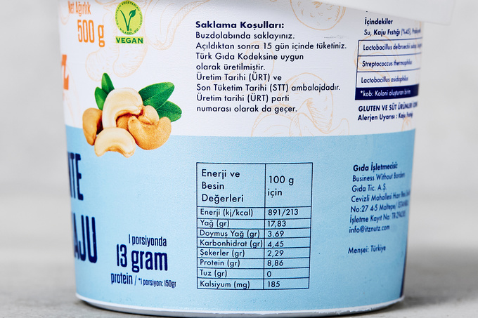 Fermente Süzme Kaju 500 g