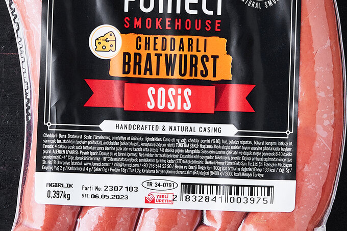 Bratwurst Sosis Cheddar Peynirli 400 g