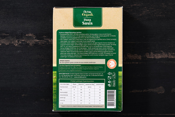 Organik Dana Sosis 250 g