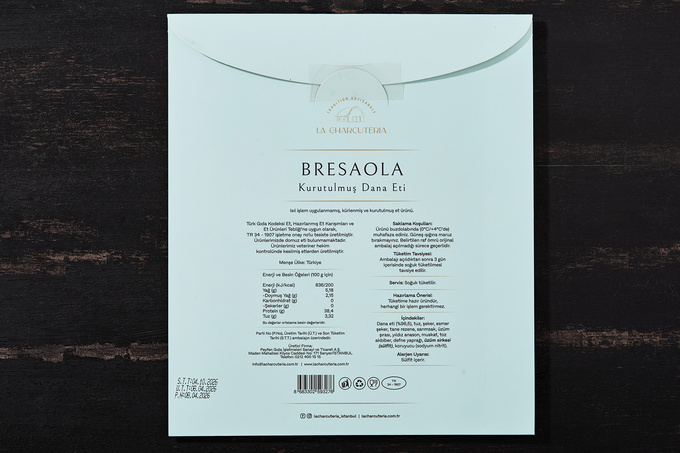 Bresaola Kurutulmuş Dana Eti 80 g