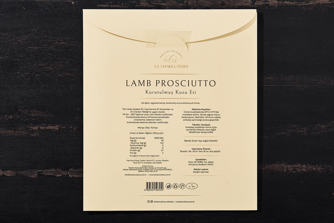 Lamb Proscuitto Kurutulmuş Kuzu Eti 80 g