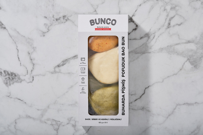 Sade, Biberli ve Kekikli, Fesleğenli Bao Bun 6 x 65 g