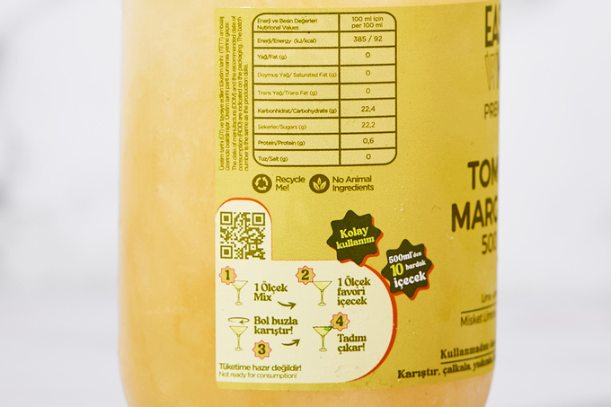 Tommy's Margarita Mix 500 ml (Dondurulmuş)