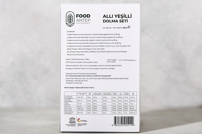 Allı Yeşilli Dolma Seti 280 g