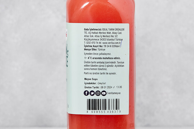 Taze Greyfurt Suyu 750 ml
