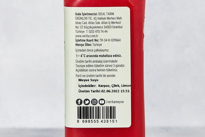 Taze Karpuz & Çilek & Limon 330 ml