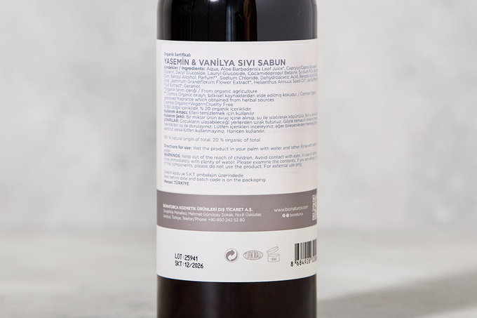 Organik Yasemin & Vanilya El Sabunu 400 ml