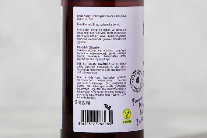 Baby Yüzey Temizleyici Temizlik Sirkesi 450 ml