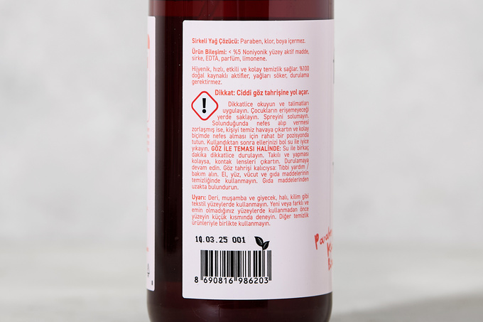 Mutfak Yağ Çözücü Temizlik Sirkesi 450 ml