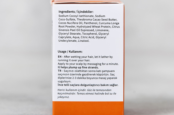 Katı Şampuan (Hindistan Cevizi & Portakal) 100 g