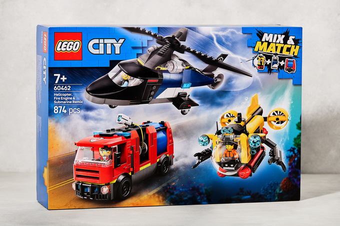 Lego Mix&Match Helikopter İtfaiye Kamyonu Ve Denizaltı 7+ Yaş 874 Parça