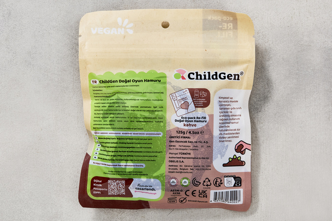 Kahverengi Doğal Oyun Hamuru Ecopack 125 g