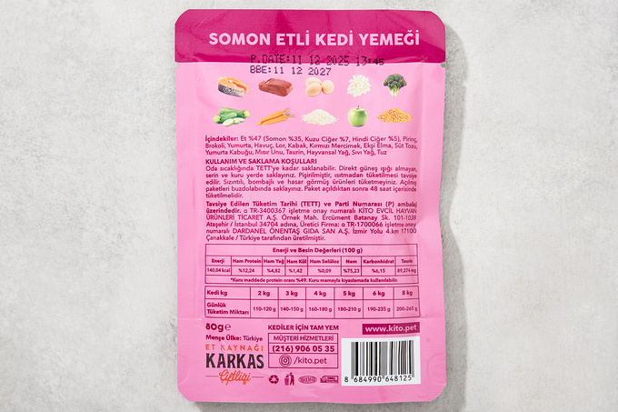 Kedi Yemeği (Somon Etli) 80 g