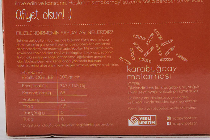 Filizlendirilmiş %100 Karabuğday Makarnası 200 g