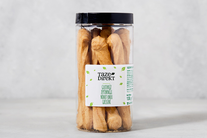 Grissini (Glutensiz, Zeytinyağlı & Nohut Unlu) 130 g