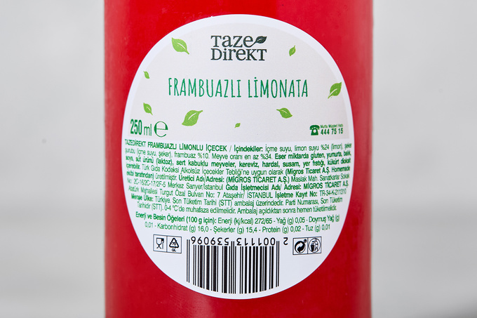 Frambuazlı Limonata 250 ml