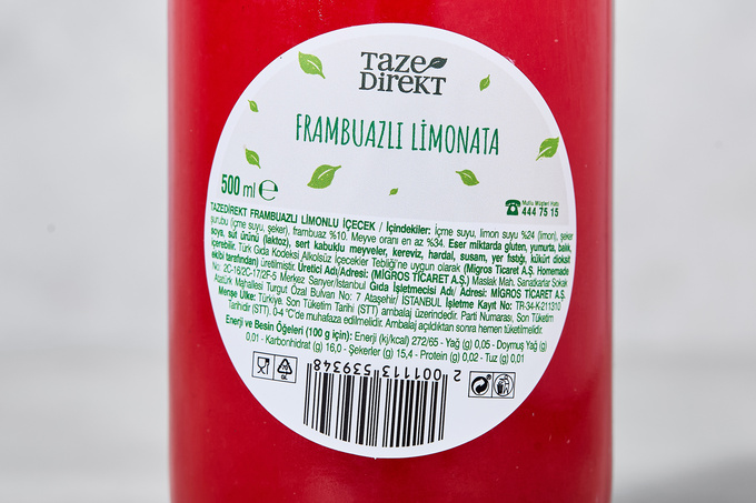 Frambuazlı Limonata 500 ml