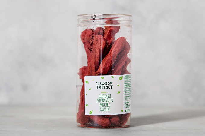 Grissini Glutensiz (Zeytinyağlı & Pancarlı) 130 g