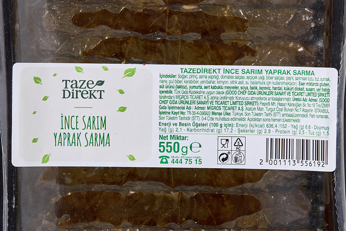 İnce Sarım Yaprak Sarma 500 g