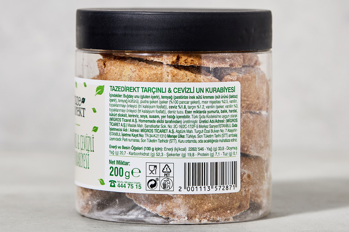 Tarçınlı & Cevizli Un Kurabiyesi 200 g