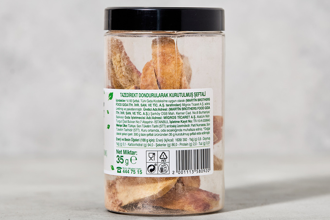 Dondurularak Kurutulmuş Şeftali 35 g