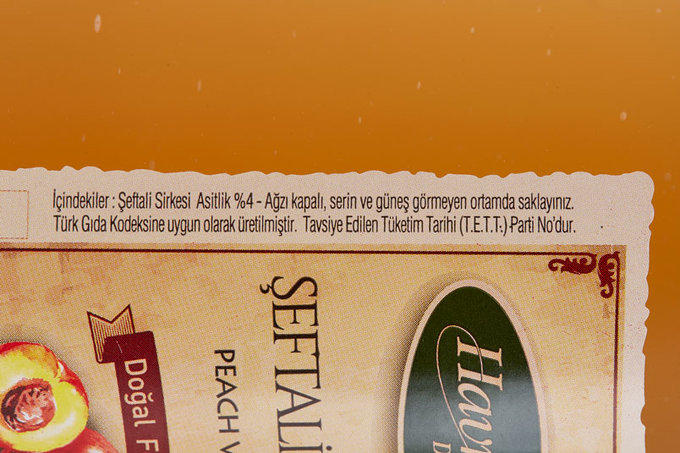 Şeftali Sirkesi 500 ml