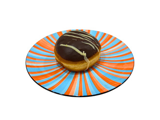 Çikolata Kaplı Karamelli Donut görseli