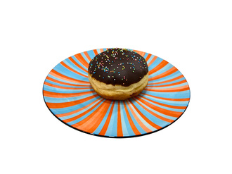 Çikolata Kaplı Vişneli Donut görseli